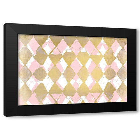 Pink and Gold Black Modern Wood Framed Art Print with Double Matting by Kimberly, Allen