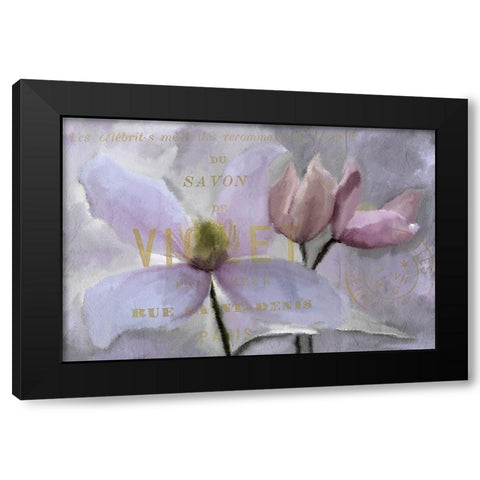 Violet Paris Black Modern Wood Framed Art Print with Double Matting by Allen, Kimberly