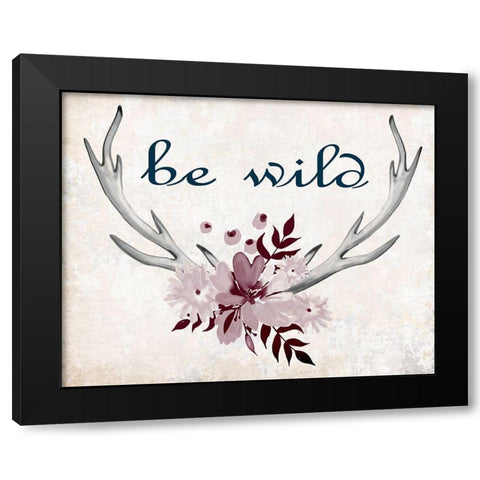 Wild Black Modern Wood Framed Art Print by Kimberly, Allen