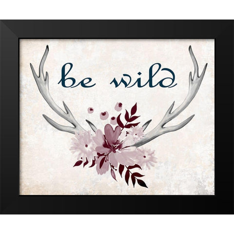 Wild Black Modern Wood Framed Art Print by Kimberly, Allen