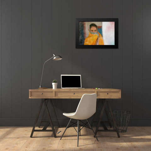 Gaze Black Modern Wood Framed Art Print by Kimberly, Allen
