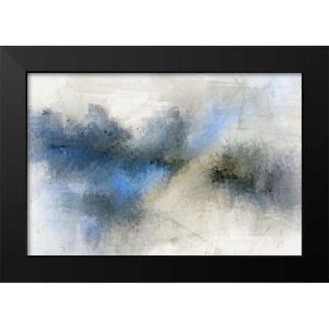 Modern Blue Black Modern Wood Framed Art Print by Allen, Kimberly