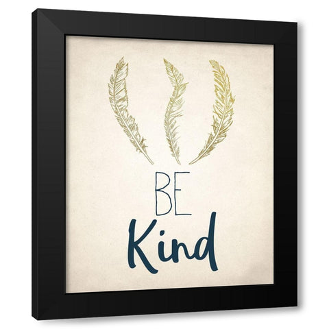 BE 1 Black Modern Wood Framed Art Print with Double Matting by Kimberly, Allen