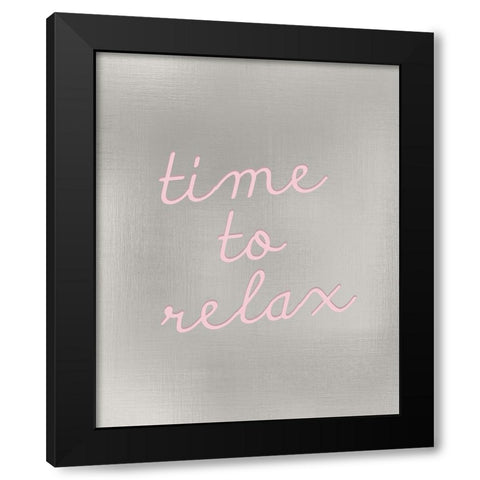 Time to Relax Black Modern Wood Framed Art Print by Kimberly, Allen