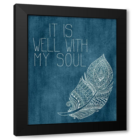 It is Well with my Soul Black Modern Wood Framed Art Print with Double Matting by Kimberly, Allen