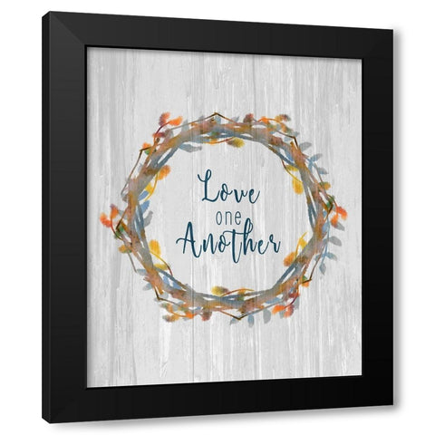 Love one Another Black Modern Wood Framed Art Print by Kimberly, Allen