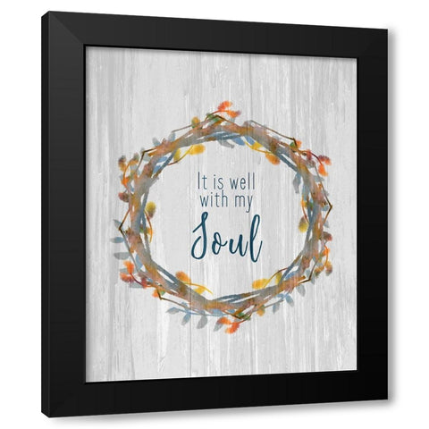 It is Well Black Modern Wood Framed Art Print by Kimberly, Allen