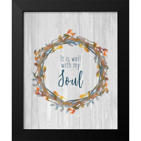 It is Well Black Modern Wood Framed Art Print by Kimberly, Allen