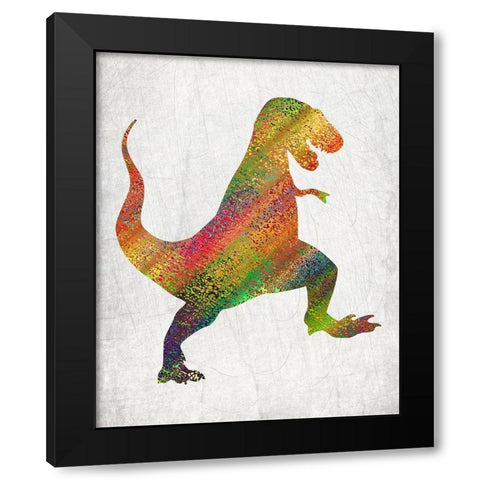 Bright Dino 1 Black Modern Wood Framed Art Print by Kimberly, Allen
