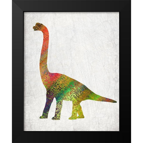 Bright Dino 2 Black Modern Wood Framed Art Print by Kimberly, Allen