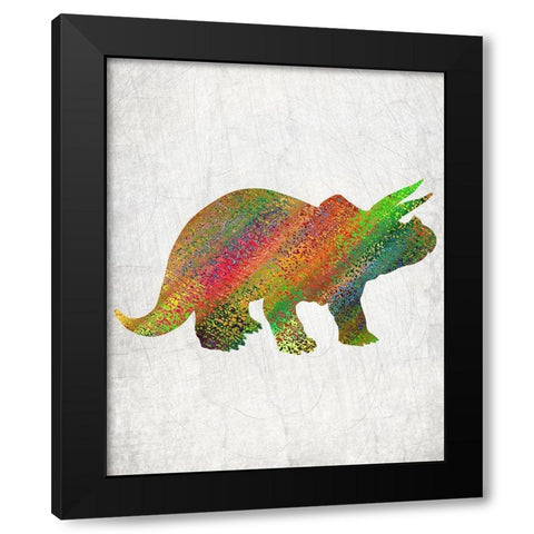Bright Dino 3 Black Modern Wood Framed Art Print by Kimberly, Allen