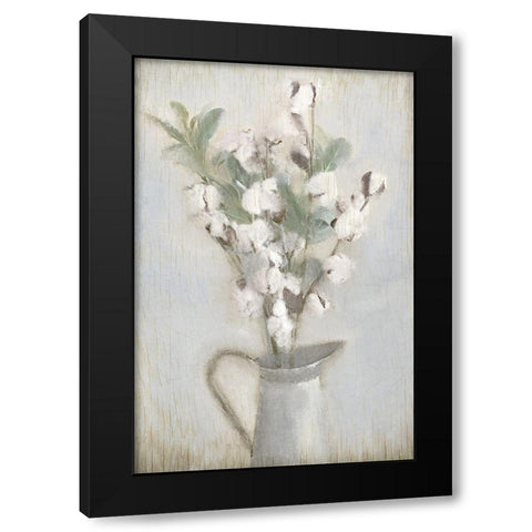 Cotton Bouquet Black Modern Wood Framed Art Print with Double Matting by Kimberly, Allen