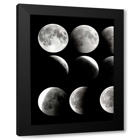 Moon Phase 1 Black Modern Wood Framed Art Print by Allen, Kimberly
