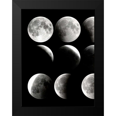 Moon Phase 1 Black Modern Wood Framed Art Print by Allen, Kimberly
