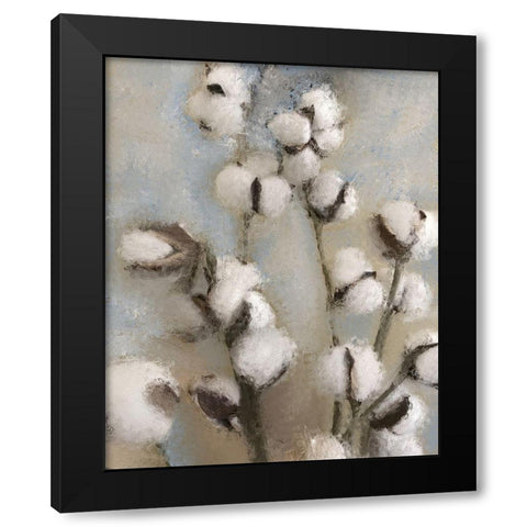 Sprays of Cotton 1 Black Modern Wood Framed Art Print with Double Matting by Kimberly, Allen