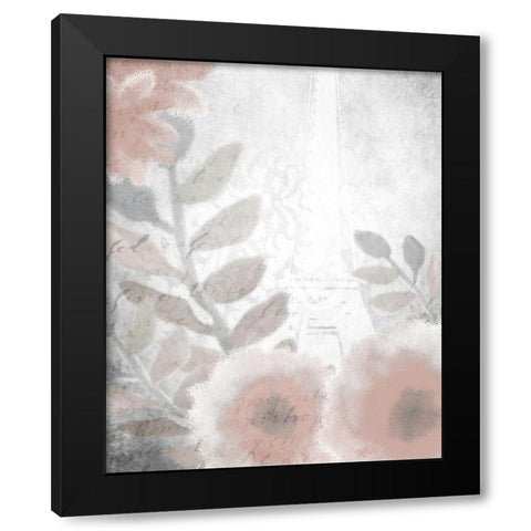 Dusty Rose 4 Black Modern Wood Framed Art Print by Kimberly, Allen