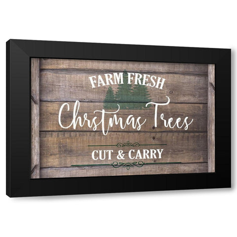 Farm Fresh Christmas Trees Black Modern Wood Framed Art Print with Double Matting by Kimberly, Allen