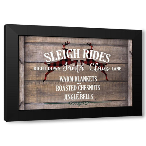 Sleigh Rides 2 Black Modern Wood Framed Art Print with Double Matting by Kimberly, Allen