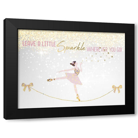 Leave a LIttle Sparkle v1 Black Modern Wood Framed Art Print by Kimberly, Allen