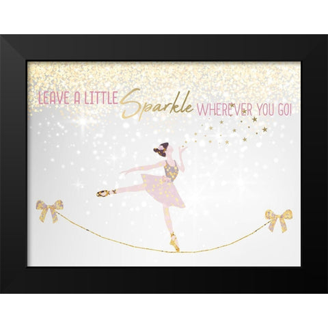 Leave a LIttle Sparkle v1 Black Modern Wood Framed Art Print by Kimberly, Allen