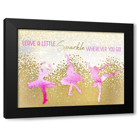 Leave a LIttle Sparkle v2 Black Modern Wood Framed Art Print by Kimberly, Allen