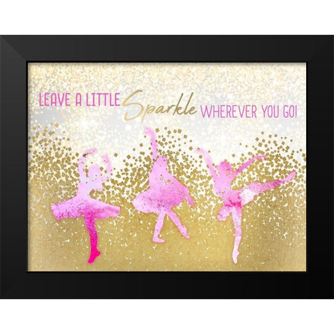 Leave a LIttle Sparkle v2 Black Modern Wood Framed Art Print by Kimberly, Allen