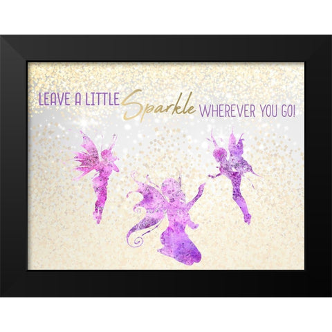Leave a LIttle Sparkle v3 Black Modern Wood Framed Art Print by Kimberly, Allen