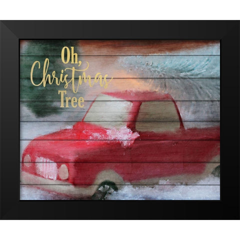 Oh Christmas Tree Black Modern Wood Framed Art Print by Kimberly, Allen