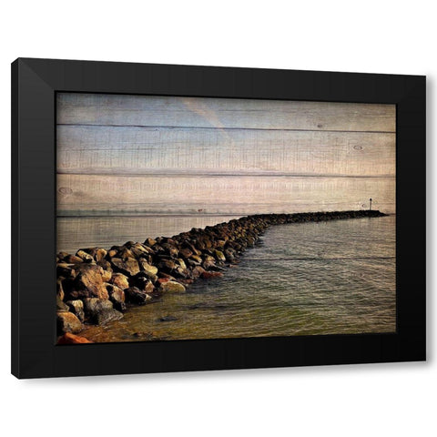 Rock Path Black Modern Wood Framed Art Print with Double Matting by Allen, Kimberly