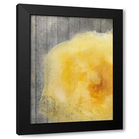 Yellow Bloom Black Modern Wood Framed Art Print by Allen, Kimberly