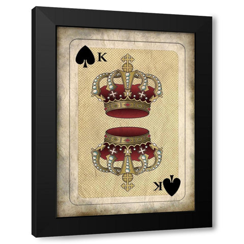 Crowns 1 Black Modern Wood Framed Art Print by Kimberly, Allen
