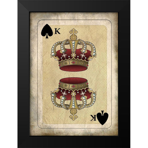 Crowns 1 Black Modern Wood Framed Art Print by Kimberly, Allen