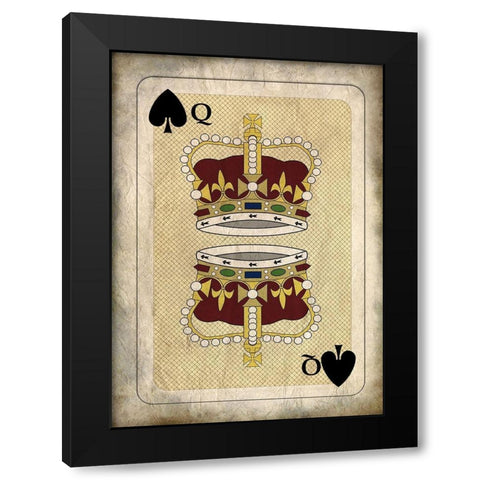 Crowns 2 Black Modern Wood Framed Art Print by Kimberly, Allen