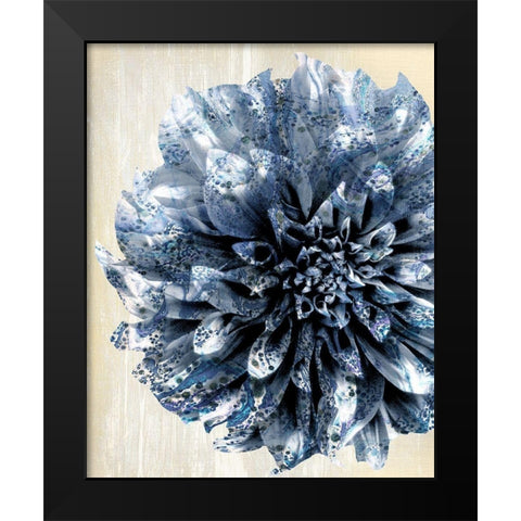 Indigo Marble Bloom 2 Black Modern Wood Framed Art Print by Allen, Kimberly