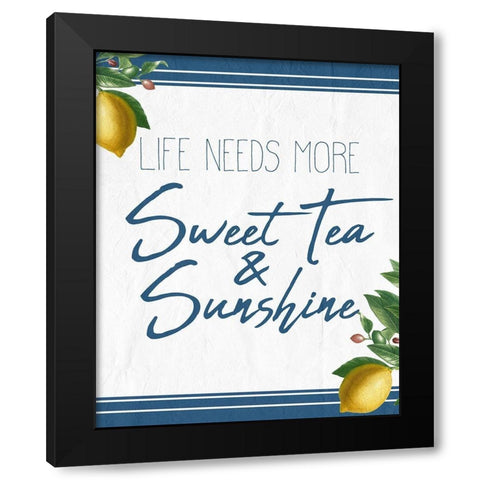 Life Needs More Black Modern Wood Framed Art Print by Kimberly, Allen