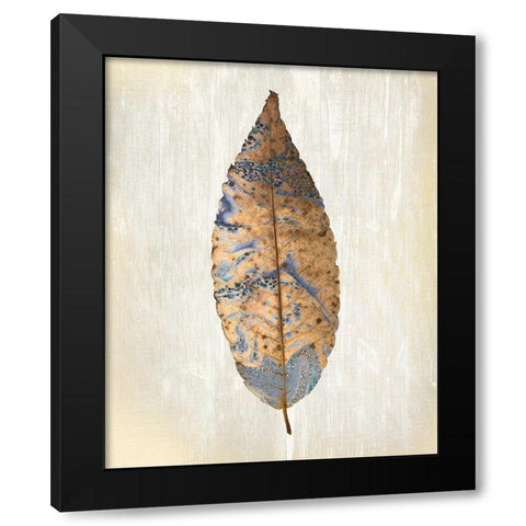 Marbled Gold 1 Black Modern Wood Framed Art Print with Double Matting by Allen, Kimberly