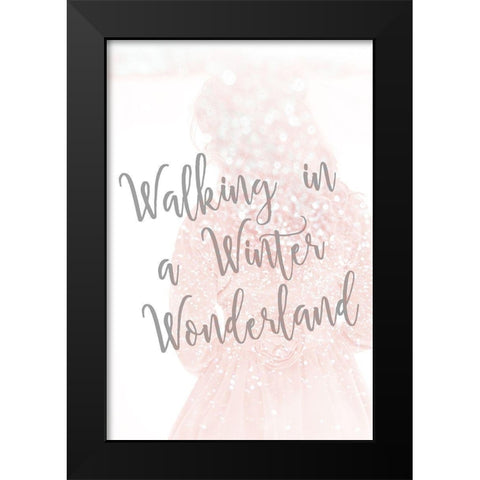 Walking in a Winter Wonderland Black Modern Wood Framed Art Print by Kimberly, Allen