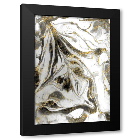 Rivers of Gold Black Modern Wood Framed Art Print with Double Matting by Kimberly, Allen