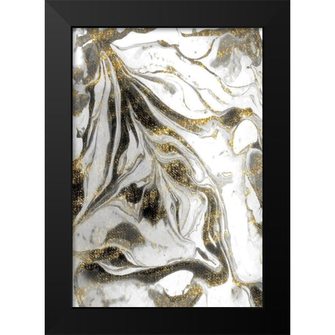 Rivers of Gold Black Modern Wood Framed Art Print by Kimberly, Allen