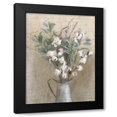 Lavender and Cotton Black Modern Wood Framed Art Print by Kimberly, Allen