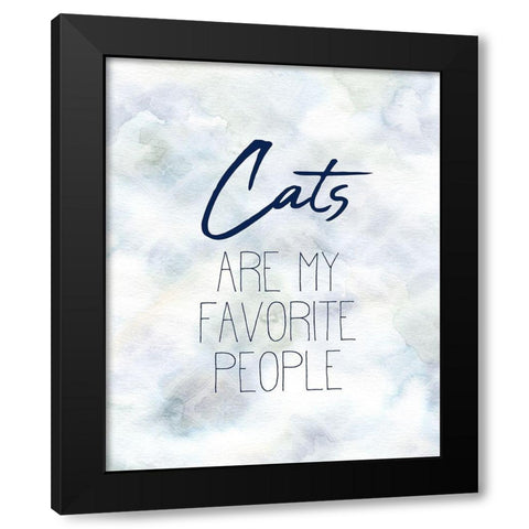 Cats are my Favorite Black Modern Wood Framed Art Print by Kimberly, Allen