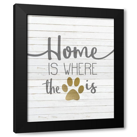 Where is Home Black Modern Wood Framed Art Print by Kimberly, Allen
