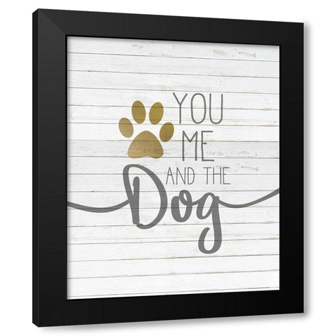 You and Me Black Modern Wood Framed Art Print with Double Matting by Kimberly, Allen