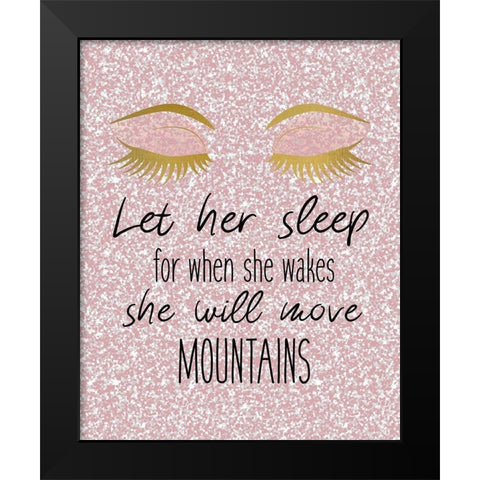 Sleep Black Modern Wood Framed Art Print by Kimberly, Allen