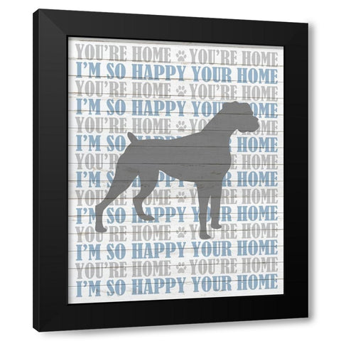 Youre Home v3 Black Modern Wood Framed Art Print with Double Matting by Kimberly, Allen