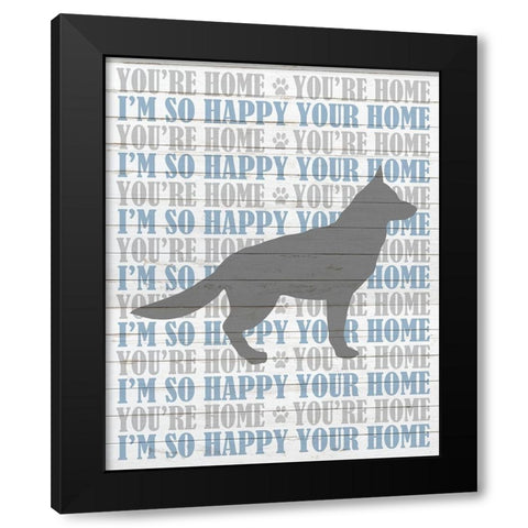 Youre Home v5 Black Modern Wood Framed Art Print with Double Matting by Kimberly, Allen
