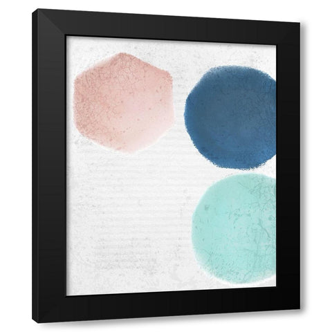 Tri Color 1 Black Modern Wood Framed Art Print by Kimberly, Allen