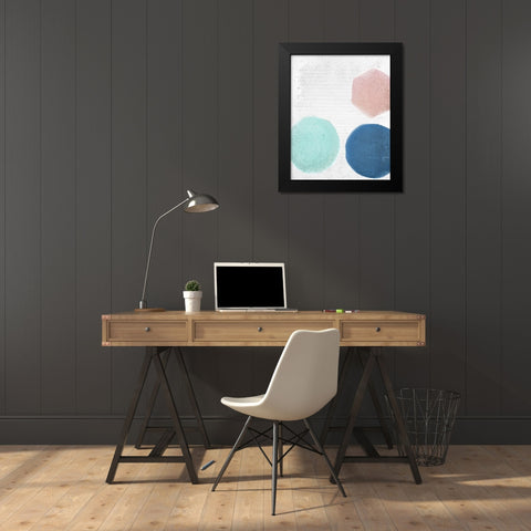 Tri Color 2 Black Modern Wood Framed Art Print by Kimberly, Allen