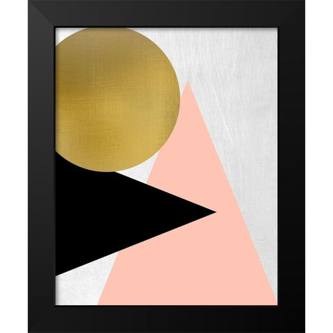 Triangle Circle 2 Black Modern Wood Framed Art Print by Kimberly, Allen