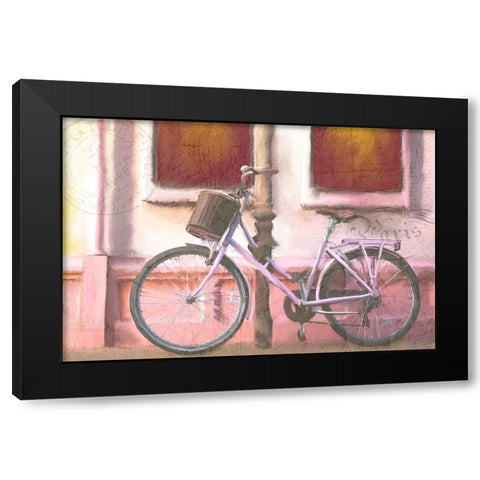 Pink Riding Black Modern Wood Framed Art Print with Double Matting by Kimberly, Allen